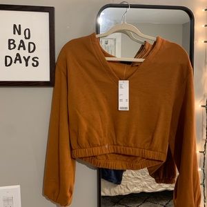 ❌SOLD❌ Orange urban outfitters sweatshirt (crop)